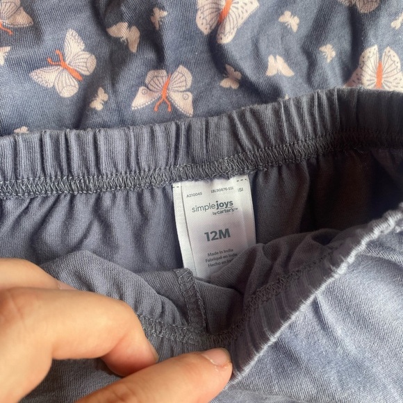 Bundle Baby Girl Floral and Butterfly Dress With Shorts 12 Months Cotton NWOT - Picture 4 of 8